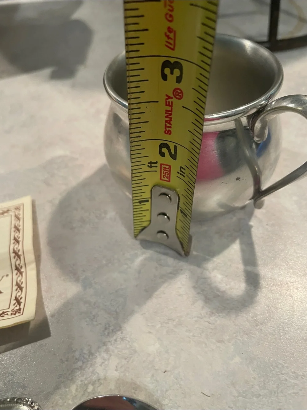 Lenox Pewter Baby Cup with Ornate Spoon